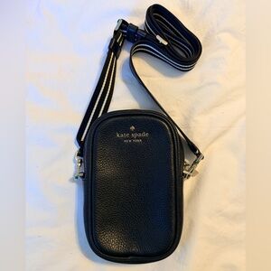 Kate Spade Emma black leather crossbody bag purse